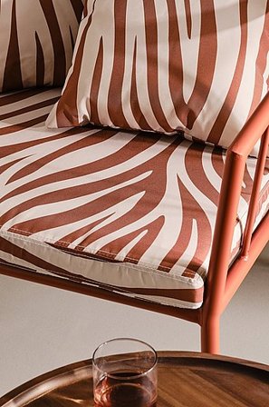 Jotex - Sitzbezug Sessel Rostiges Zebra - MENTON - Kaufe Polster und Stuhlkissen bei Jotex