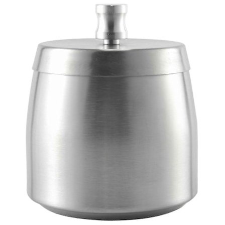 Askebeger Rustfritt Stål med Lokk Tung Askebeger Storm-Vind Sklisikker Base for Ute og Inne Sølv