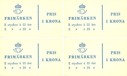 Sverige 1962 - AFA H15-H16+H19-H20 - 4 frimærkehæfter - Postfrisk