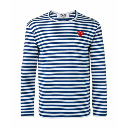 Comme des Garçons Round-neck Strik Blå, Herre Strik