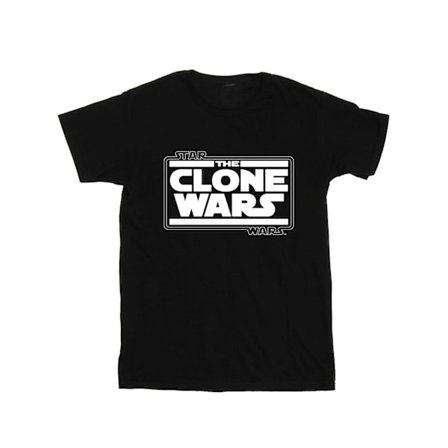 Star Wars Boys Clone Wars Logo T-shirt 5-6 år Svart