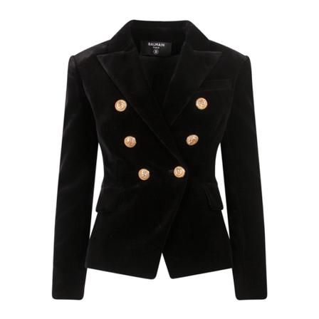 Balmain Jakke With Double-Buttonted Fastening Sort, Dame