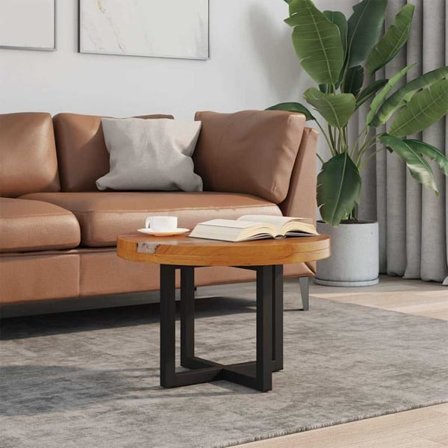 vidaXL Soffbord teakträ harts 60 cm
