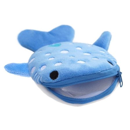 Shark Coin Purse Coin Bag BLÅ