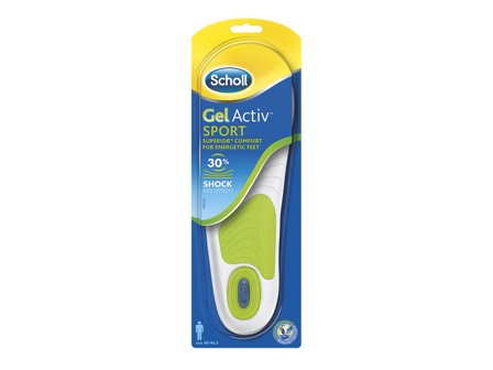 Scholl Gel Activ Sport Såle Mann, 40-46,5, 1 par