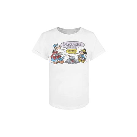 Disney Dam/dam Campfire Mickey Cotton T-shirt Xxl Vit