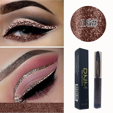 16 Farver Flydende Eyeliner Farverig Glitter Vandfast Langvarig Hurtigtørrende Eyeliner Pen