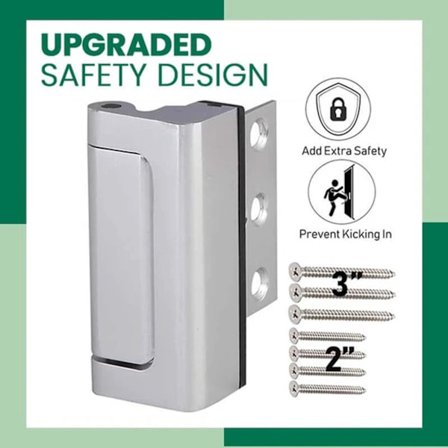 Dørforstærkningslås, 3 tommer sikkerhedsdørlås til børn, hjem C