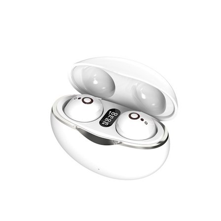 Nya Mini Bluetooth Headset 5.3 Osynliga Hörlurar Trådlösa Hörlurar Tws Brusreducering Sov In Ear Hörlurar För Musik vit