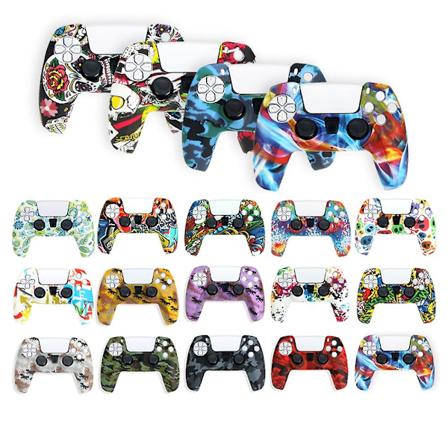 PS5 controller silikoneetui, controller beskyttelsesetui, 5 håndtag, joystick cover, spiltilbehør