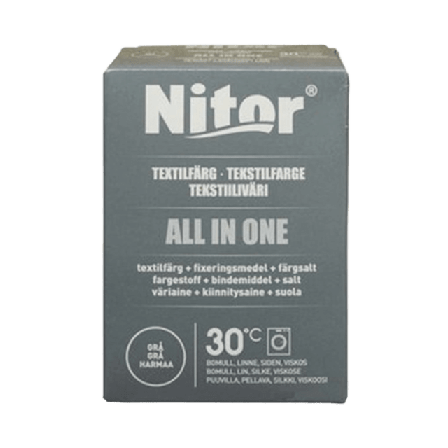 Nitor Textilfärg All in One Grå 230 g Klädvård 230G