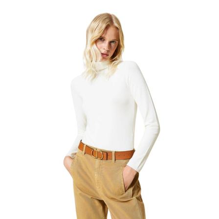 Twinset Cisne Cuele Jersey , Wit , Dames , Maat: S Coltruien