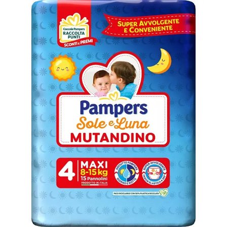 Pampers Sole Luna Mutandina Maxi 15 Pezzi