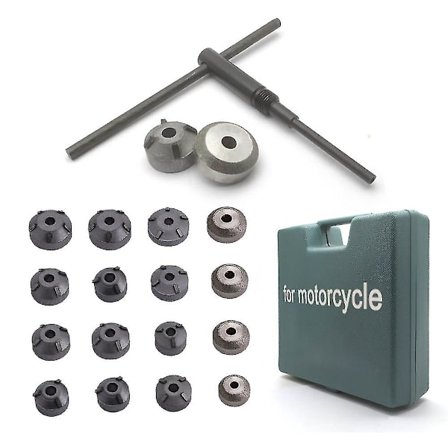 18 deler/sett Karbidventil Slipestål Ventilsete Kutter Reamer Hode Verktøyholdersett For Motorventilsete Reparasjonsverktøy