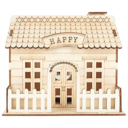 1 stk Kreativ Villa Hage med Lys Spargris Kreativ Spargris for Skrivebord Elfenben 15x14cm Ivory 15x14cm