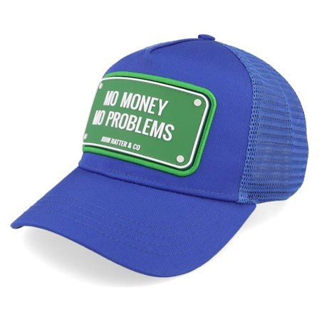 John Hatter & Co - Blå trucker Keps - Mo Money Mo Problems Blue A-Frame Trucker @ Hatstore