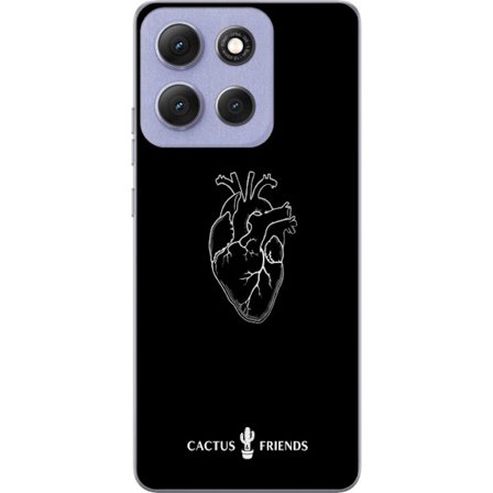 Kompatibelt Mobilskal till Motorola Motorola Moto G86 Power Kaktus och Vänner - Midnatt Anatomi Hjärta