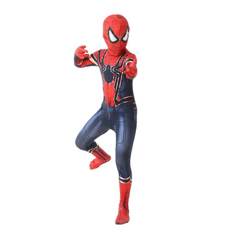 Mub- Red Black Spiderman Costume Spider Man Suit Spider-man Costumes Children Kids Spider-Man Cosplay Clothing halloween costume