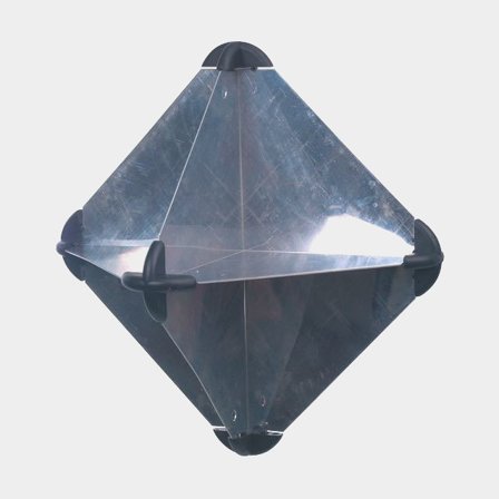 Reflektor radarowy z aluminium, 215 x 215 x 300 mm, 450 gram, 3 m² - Jachtowa