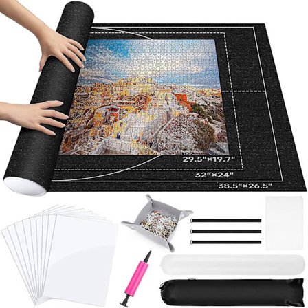 Puzzlematte Rull Opp For Oppbevaring Av Puslespill Puslespillsparer Puslespillholder For 500 1000 1500 2000 Brikker For Barn Og Voksne
