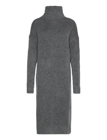 Vimathilda L/S Midi Knit Dress/Su/Pb Dresses Knitted Dresses Harmaa Vila