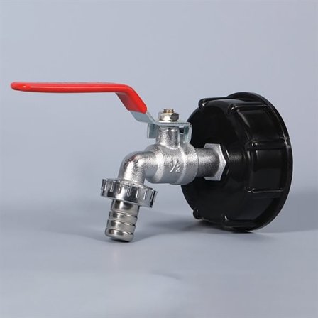 Kran til IBC-tank med 15 mm slangetilslutning