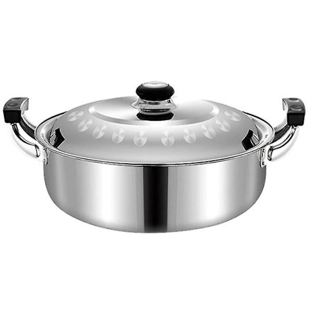 Dubbelhandtags Hotpot Gryta Rostfritt Stål Delad Hotpot Multifunktionell Gryta Hemtillbehör