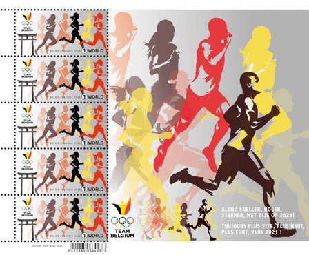 Belgien - Olympiske Lege Tokyo 2020 - Postfrisk ark