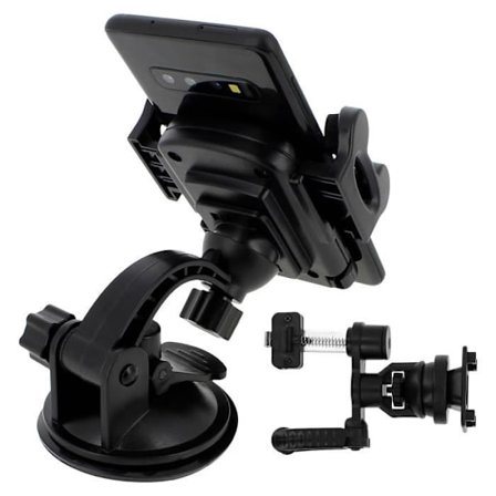 Support Bil - Akashi - 3 i 1 - Svart - 360° Rotationsbar - Kompatibel med Smartphones 45-110mm