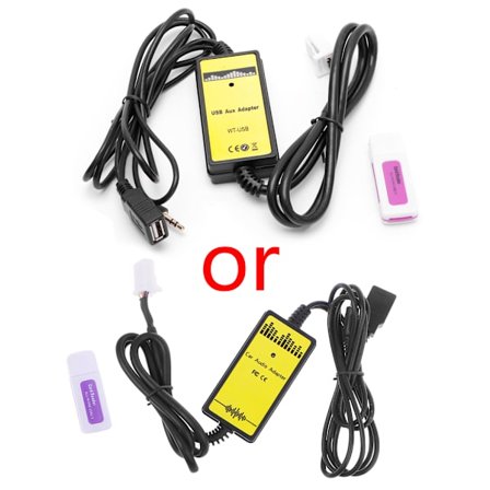 Bilstereo CD-adapter växlare MP3-gränssnitt AUX SD USB -datakabel 2x6Pin för Toyo