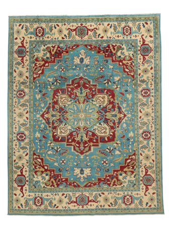 Tappeto Kazak Fine 241X305 Giallo Scuro/Verde (Lana, Afghanistan)