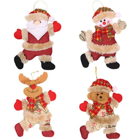 4 stk. juledekorasjoner hengende juletredekorasjon