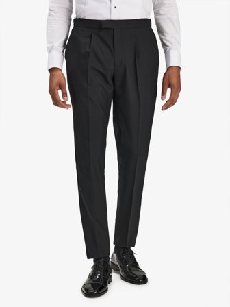 John Henric Men's Black Tuxedo Trousers Dante Size 46