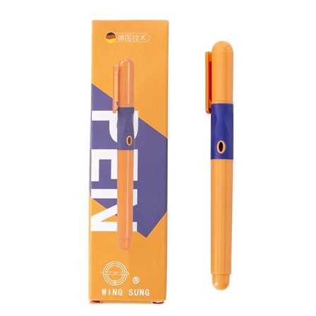 4 stk Blå blekkpenn Fyllepenn ORANSJE