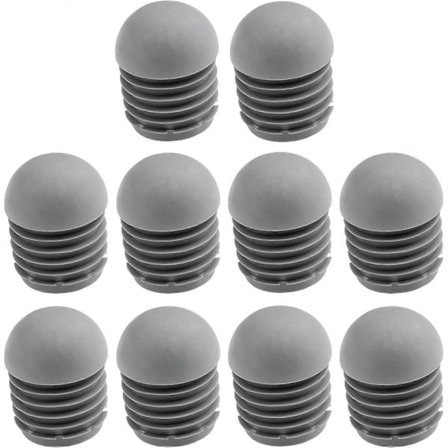 10x Runde Stol Rør Hætter Skridsikre Grå Møbelben Beskyttere, 25mm-Perfekt