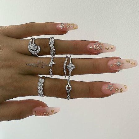 Dam Anillos Mujer Gold Ring Set-1(L)