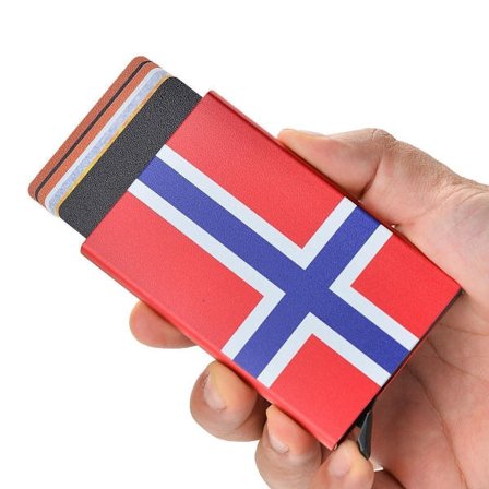 Pop Up Korthållare . Norsk Flagga