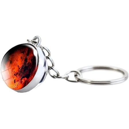 Planet hänge nyckelring lämplig för pojkvän och flickvän jul födelsedagspresenter Barns pojkar och flickor lysande jordglob nyckelring