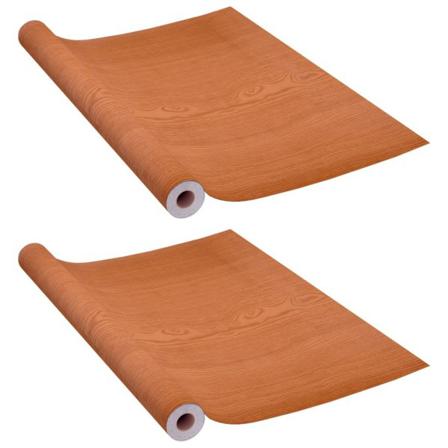 Vidaxl Dörrfolie 2 St Ljus Ek 210x90 Cm Pvc Brun