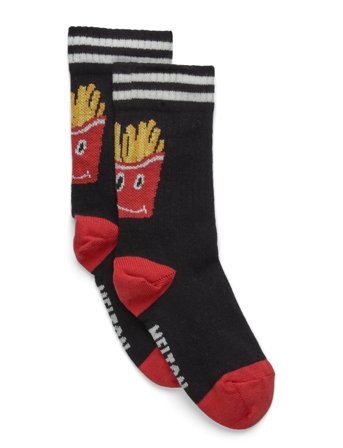 Melton French Fries Socks - Black - 23/26