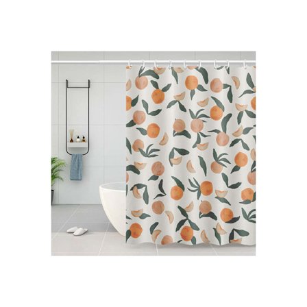 Bruseforhæng med ferskner, frugt til hele kroppen Bruseforhæng Sødt lyst farverigt design Vandtæt stof Bruseforhæng