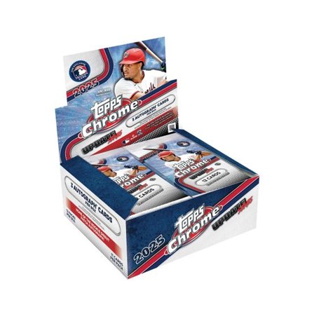 Topps - Svart Trading Cards - Chrome Baseball 2025 Update Series Jumbo Box - 12 Packs (132 Cards) @ Hatstore
