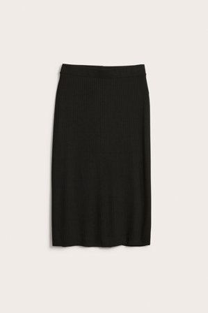 Kappahl | Ribbad kjol Svart XL | Svart