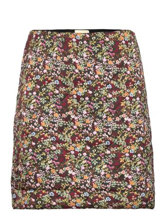 Quilted Satin Skirt Kort Kjol Multi/mönstrad By Ti Mo