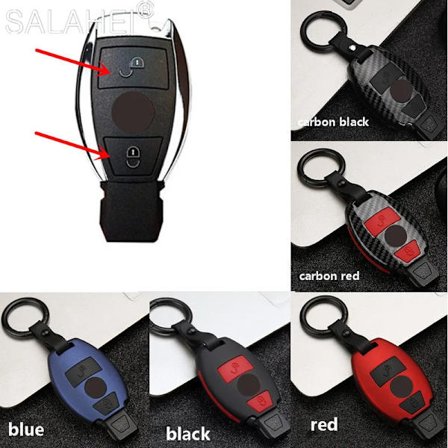 Kolfiber + Silikon Bilnyckelskal Fodral för Mercedes Benz W203 W210 W204 W212 W213 W176 GLC CLA CLK 2017 E Class W213 2018 S Class