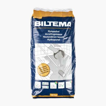 Biltema - Flytsparkel Fiberforsterket Innendørs, Hurtigherdende Avrettingsmasse, 20 kg, Påføringstykkelse 5–50 mm