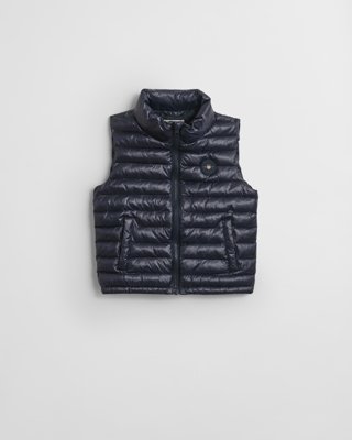 GANT - Skinnende lett og polstret dunvest for barn evening blue