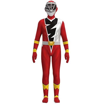 Power Rangers Dino Fury cosplay-kostyme for barn - Trefarget valgfri jumpsuit -a