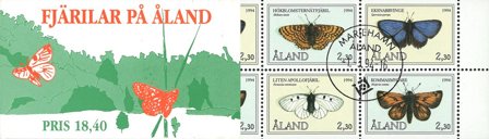 Åland - Sommerfugle hæfte - Stemplet
