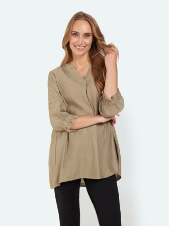SIGNATURE - 3/4 Ærmet Tunika - Lys Khaki